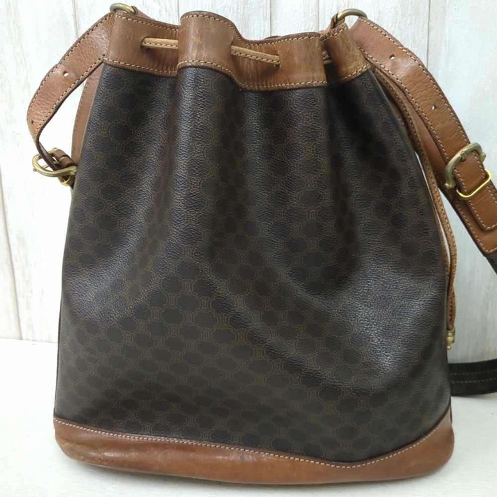 Celine Macadam Pattern Drawstring Shoulder Bag Ca… - image 2